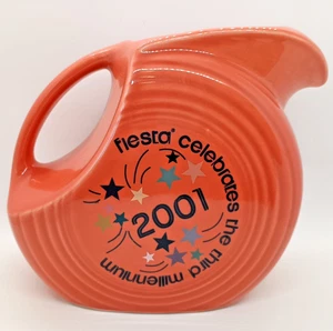 Homer Laughlin Fiesta 2001 3rd Millennium Water Disc Pitcher Fiestaware 64oz EUC - Picture 1 of 12