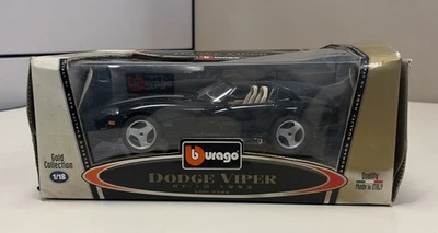 Burago 3365 Italia Oro Dodge Viper RT/10 1993 Diecast Modelo Coche Escala 1/18 Foto 1 de 4