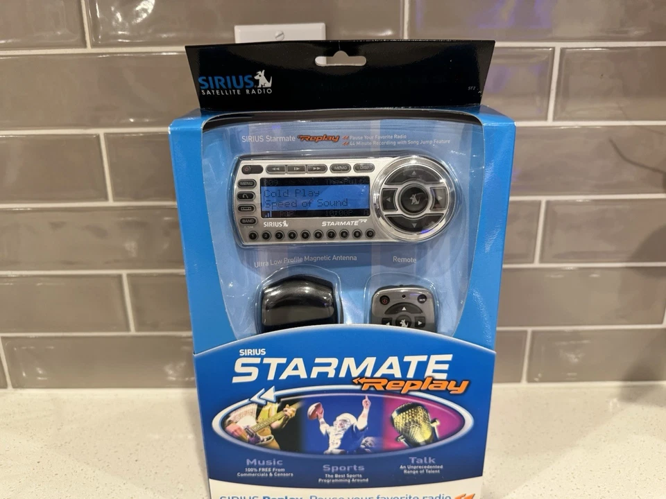 NEW Sirius Starmate Replay Receiver & Car Kit ST2 XM Satellite Radio with Remote - Image 1 of 4