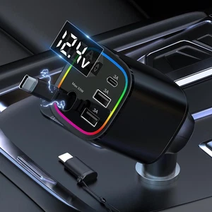 Chargeur Voiture Rétractable 4 en 1 Chargeur Téléphone Voiture Rapide 78W avec Câble USB Type C - Photo 1 sur 22