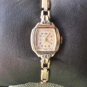 Buren 1951 RGP 10K Yellow Gold Swiss Made 17 Jewels Grand Prix 14g Cadman Band - Picture 1 of 24