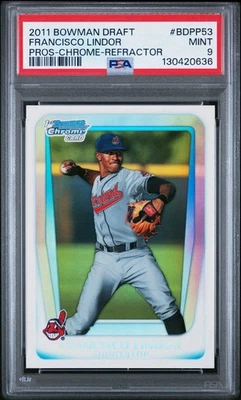2011 Bowman Chrome Francisco Lindor Refractor #BDPP53 PSA 9 - Image 1 of 2