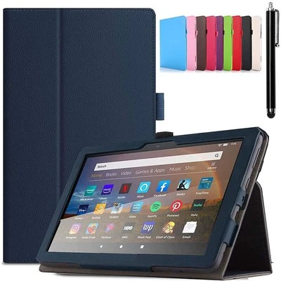 Leather Stand Cover Case Skin For Amazon Kindle Fire HD 8 2020 / HD 8 Plus 2020 - Image 1 of 4