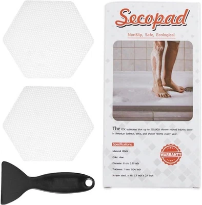 Pegatinas antideslizantes originales para bañera, parches adhesivos con raspador de alta calidad. Foto 1 de 4