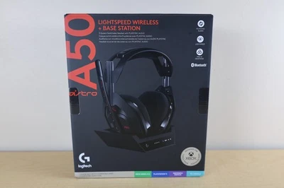 Logitech Astro A50 LIGHTSPEED Wireless Gaming Headset + Base Station Black NEW - Image 1 of 4