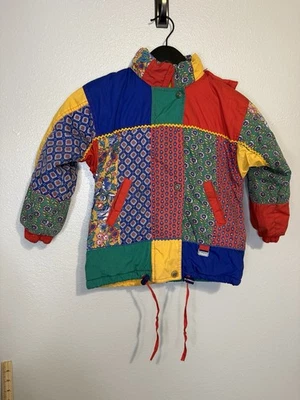 Abrigo brillante de retazos Rothschild de colección diseño acolchado de esquí RARO COMO iS Foto 1 de 4