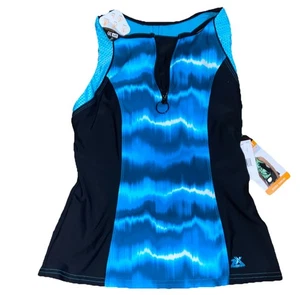 Zeroxposur Pacific Small Scuba Tankini Athletic Top Only 4-Way Stretch Swimsuit - Picture 1 of 4
