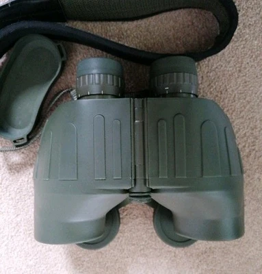 7x50 Waterproof Shockproof Military Marine Bino with Reticle –Bag– NM cond. - Image 1 of 4