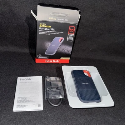 Genuine SanDisk 500GB Extreme Portable External SSD -SDSSDE61-500G-G25  - Image 1 of 4