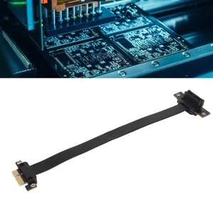 PCIE 3.0 1X Extension Cable 90° Right Angle PCIE Riser Card Ribbon Extender F CB - Afbeelding 1 van 34