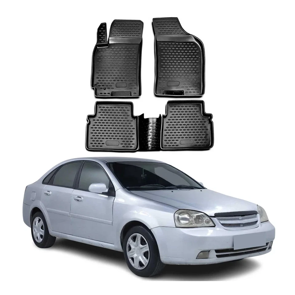 2004-2010 Chevrolet Optra Floor Mats Liners Full Set All Weather Black - Image 1 of 4