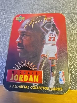 Juego de 5 cartas de coleccionista de metal Michael Jordan Upper Deck (tarjetas selladas) Foto 1 de 2