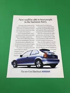 1995 1996 HONDA CIVIC ORIGINAL PRINT AD ADVERTISEMENT PRINTED A7 - Imagen 1 de 1