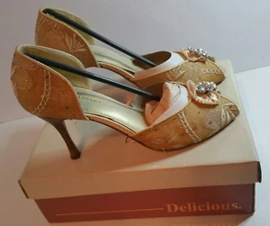 Woman's High heels by Delicious color Champagne Thai size 8 - Picture 1 of 6