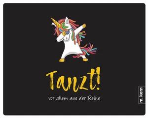 Mousepad Tanzt 24x19 aus der Reihe Einhorn Spruch lustig Tanz Mauspad Unterlage - Bild 1 von 4