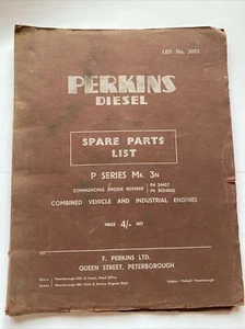 Perkins Diesel No 3002 Spare Parts List P Series MK Date? Folder Paperback - Bild 1 von 9