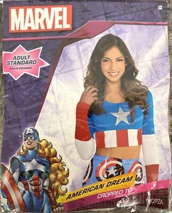 Marvel American Dream Cropped Top Erwachsene Standard Halloween Kostüm - Bild 1 von 3