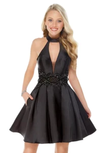 NWT Women's - Alyce Paris Black Formal Prom Dress, Size 0 - Picture 1 of 14