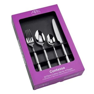 Arthur Price APK 16 Piece Stainless Steel Cutlery Set Contessa Dishwasher Safe - Picture 1 of 1