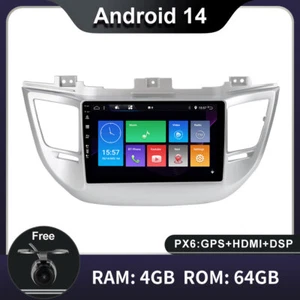 PX6 Autoradio Android 14 Für Hyundai Tucson TL 2016-201 Kamera GPS DAB WIFI - Bild 1 von 12