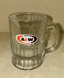 A & W Root Beer Vintage Small Tiny Mug Cup Logo 3" Drinking Glass A&W - Picture 1 of 4
