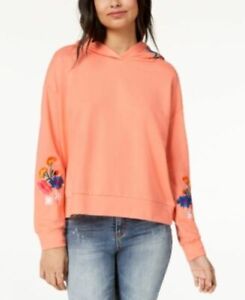 Crave Fame by Almost Famous Juniors Embroidered Floral Sweatshirt,Small,ZR-B2