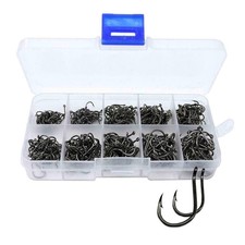 1 Satz 500 Stück 10 Größen Verschiedene geschärfte Köder Tackle Angelhaken Z3X2