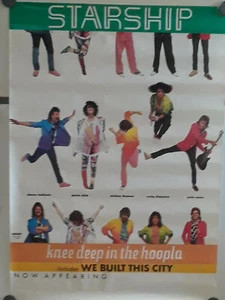 Starship Promo Poster We Built This City Knee Deep In The Hoopla 22" x 31" 1985 - Picture 1 of 1