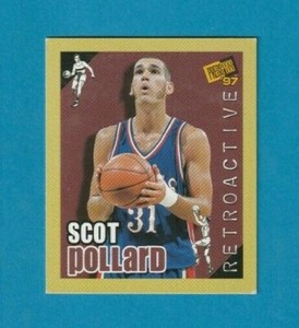 1997 Press Pass Double Threat RETROACTIVE insert #19 Scot Pollard DET. PISTONS