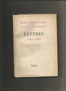 Lettres 1919- 1929 hofmannsthal - Picture 1 of 1