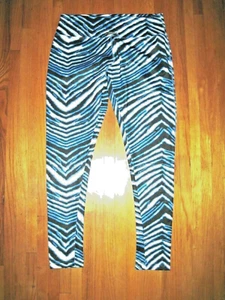 Zuba blau/schwarz glänzend Zebramuster hohe Leibhöhe Fitness Leggings Large-Tall neu - Bild 1 von 6