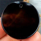 N35670 30x5mm czarno-biały druzy geode agat okrągły wisiorek koralik