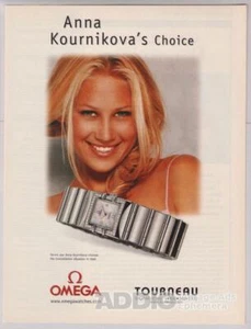 Omega Uhren Anna Kournikova PRINT AD Constellation Quadra Armbanduhr Seite 2001 - Bild 1 von 1