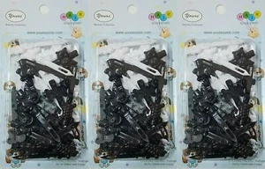 Yours Barrettes Hair BLACK WHITE Animals Pets Girls Toddler Snap Clips 38 Pcs - Picture 1 of 7
