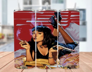 Póster icónico Pulp Fiction vaso de acero inoxidable con pajita de metal - 20 OZ - Imagen 1 de 4