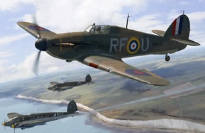 BATTLE OF BRITAIN HURRICANE POLISH ACE FRANTISEK LIMITED EDITION SIGNED PRINT - Picture 1 of 12