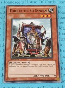Elder of the Six Samurai EXVC-EN028 Common Yu-Gi-Oh Karte Englisch 1. Auflage Neu - Bild 1 von 3