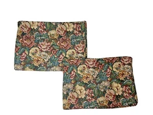 2 Vintage JC Penney bestickte Volants Vorhänge Blumenmuster 80er selten Luxus - Bild 1 von 7