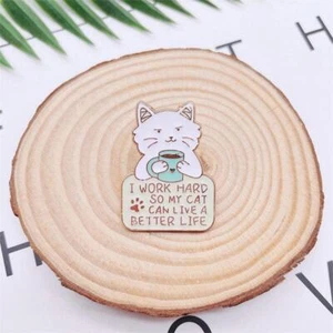 Katze Emaille Pins - süße Designs für Katzenliebhaber - Bild 1 von 16