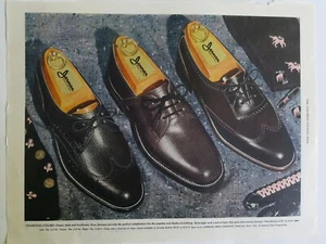 1954 Jarman mens black charcoal colors shoes fit vintage fashion ad - Picture 1 of 1
