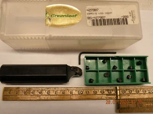 Greenleaf Indexable tool 1-800-458-1850 + 10 Ceramic inserts RPGX 060400E new - Picture 1 of 4