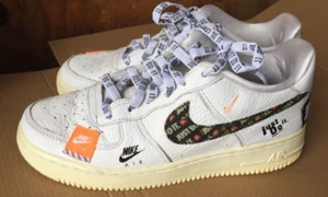Nike Air Force One Sz 6 Y Just Do It Pack Jdi White Black Orange AR7719-100 - Picture 1 of 9