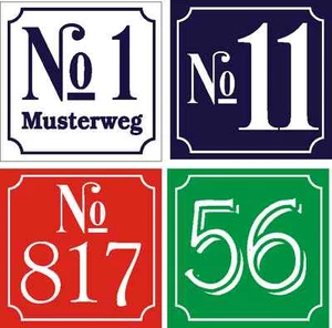 House Number Sign Dibond With Wish Number Colour New - Picture 1 of 1