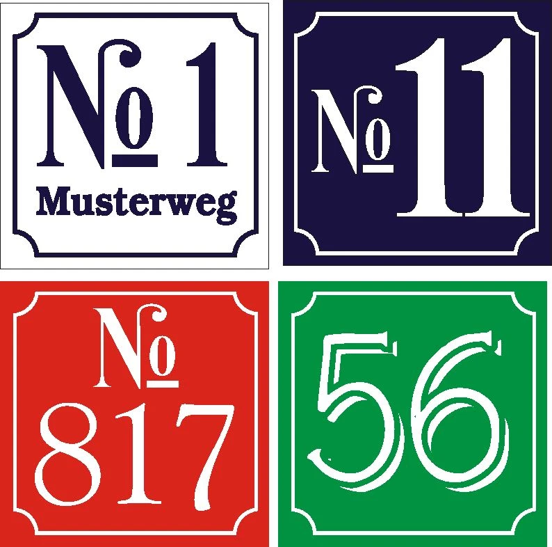 House Number Sign Dibond With Wish Number Colour New - Image 1 of 1