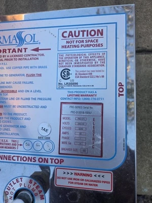 ThermaSol PRO-575PRO Series 15kW Steam Bath Generator - Image 1 of 2