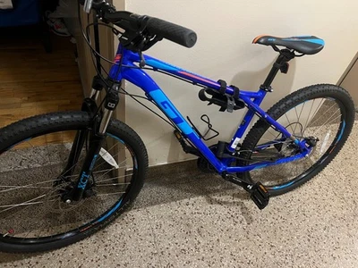 GT Men's Mountain Bike – 21-Speed – Front Suspension – 27.5” Wheels – Blue - Image 1 of 3