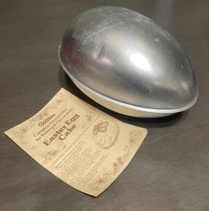 Vintage Wilton 1971 Easter Egg Cake Pan Set Aluminum 3D Mold With Instructions - Picture 1 of 8
