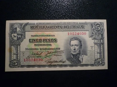 Uruguay 5 Pesos 1939 (030) - Imagem 1 de 2