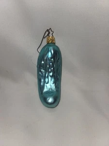 Vintage Quecksilber Glas Gurke Weihnachtsschmuck ~ Deutschland 4 Zoll - Bild 1 von 3