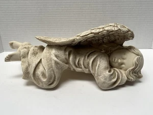Vintage Large Beautiful Resin Angel Shelf Sitter, Country Cottage 13" - Picture 1 of 9